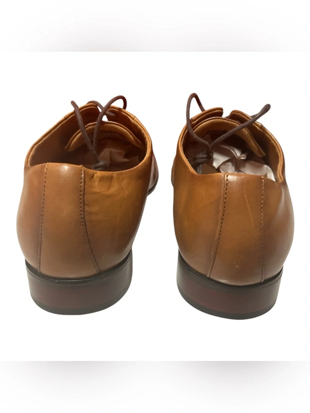 Aldo Brown Cow Leather Classic Men's Cap-Toe Oxford Leather Derby Lace Up Shoes